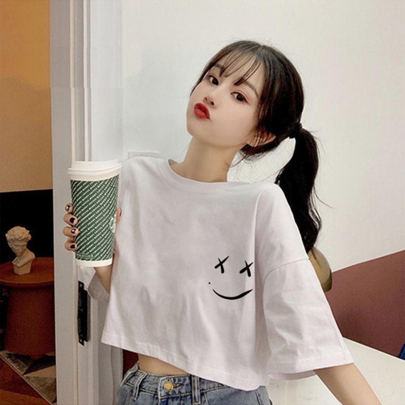 Short Sweet Spicy Girls Versatile Print Top
