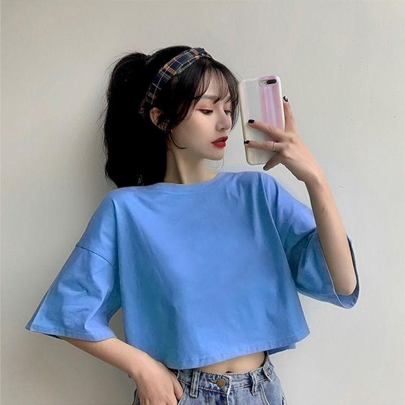Short Sweet Spicy Girls Versatile Print Top