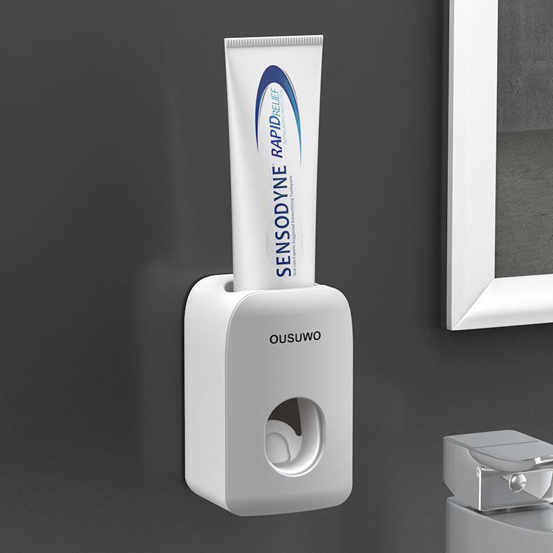 Wall-Mounted Toothpaste And Toothbrush Rack Set Toothpaste Rack Lazy Squeezer